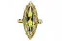 Ring Yellow Peridot 14K Yellow gold Vintage Jewlery vrc005y